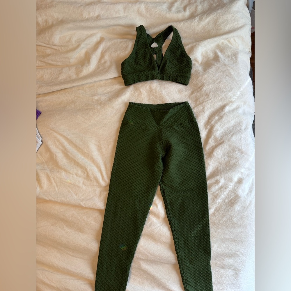 Green Croco Two-Piece Booty by Brabants Set